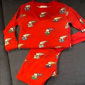 Hanna Andersson kids Snoopy holiday pajamas